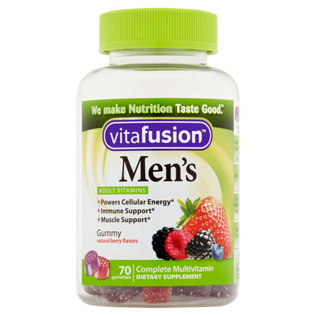 Vitafusion Gummy Vitamines Hommes Formule complète multivitamines, 70 count