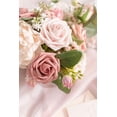 thumbnail image 3 of Artificial Flowers Warm Taupe & Nude Roses 25pcs Real Looking Fake Roses w/Stem for DIY Wedding Bouquets Centerpieces Arrangements Party Baby Shower Home Decorations, 3 of 5