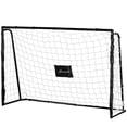thumbnail image 1 of Soozier 6ft x 4ft Soccer Goal Net with Metal Frame, Easy Assembly, Black, 1 of 10