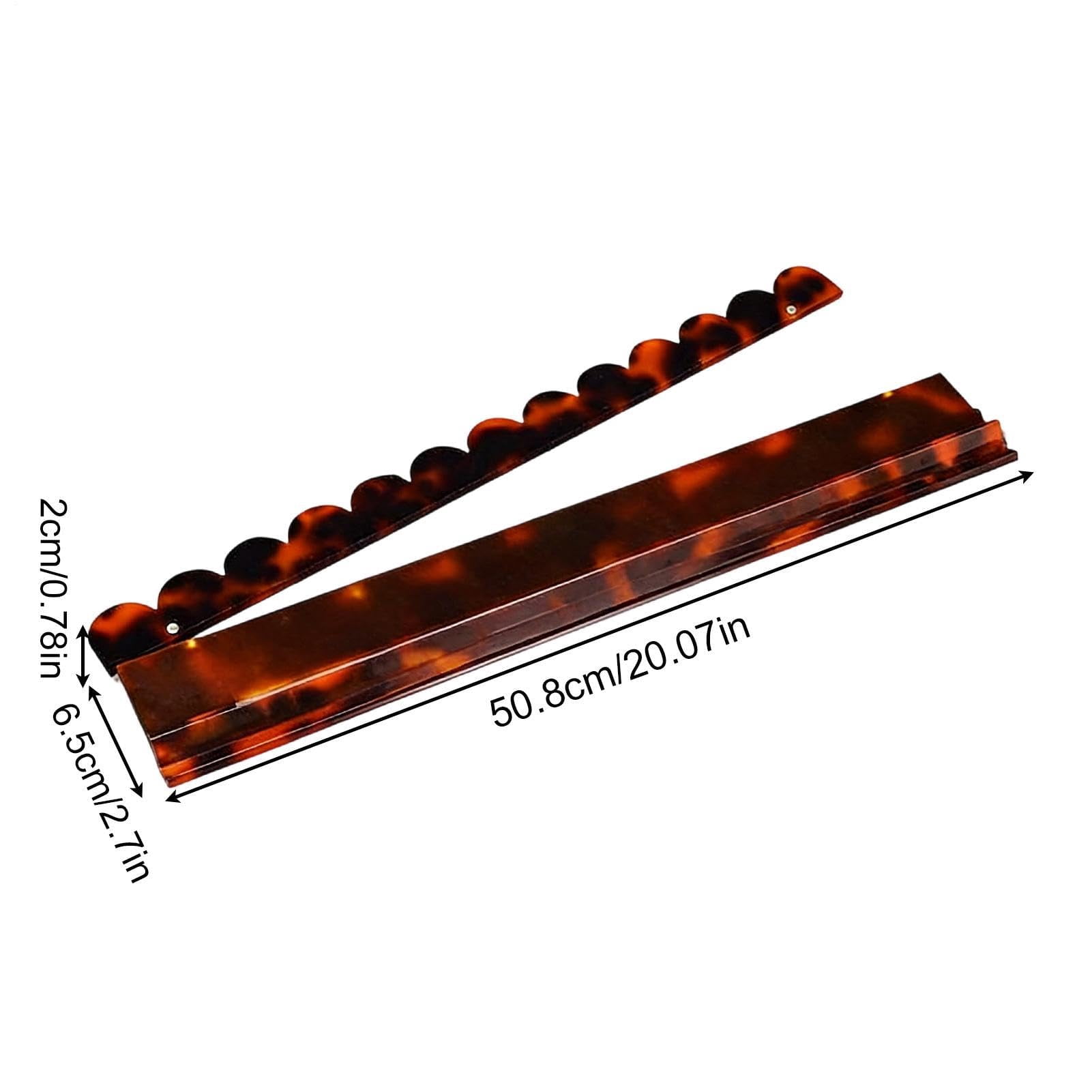 Mahjong Racks with Pushers – Acrylic Tortoiseshell Magnetic Non Slip Rack Set with Scalloped Edge for Mahjong Game Accessories Home Use