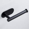 thumbnail image 3 of Self Adhesive Toilet Paper Roll Holder Towel Ring Rail Rack Stainless Steel, 3 of 9