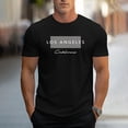 thumbnail image 5 of Ropa de Camiseta con estampado de letra de Los Ángeles, ropa de hombre de verano 2024, ropa de hombre Casual de calle, camiseta de manga corta con cuello redondo, 5 of 5