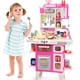 thumbnail image 1 of Set de cocina Kids Play Cute Stone de 102 cm, estufa y fregadero, color rosa, 1 of 9