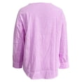 thumbnail image 5 of Womens Spring Tops Trendy Linen Long Sleeve Button Plus Size Blouse Oversized Tshirts for Women, 5 of 6