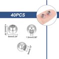 thumbnail image 5 of 1Box 40pcs 6mm Diameter 201 Stainless Steel Stopper Beads Metal Positioning Beads Small Rubber Loose Beads Slider Rondelle Spacer Beads Adjustable Round Ball Beads for DIY Jewelry Making, 5 of 5