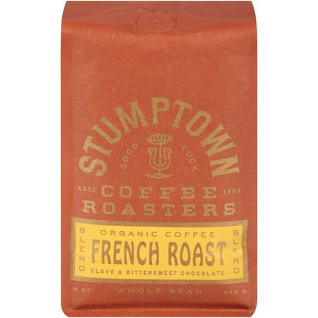 Elm Coffee Chocolates - Stumptown French Roast Blend Clove & Bittersweet Chocolate Organic Whole Bean Coffee 12 oz. Stand Up Bag