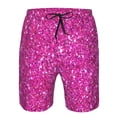 thumbnail image 4 of Naloa Rose Red Glitter Men's Beach Shorts, Surfing shorts, Swim trunks, Quick Dry Swim Trunks for Surfing Beach Fun - X-Large, 4 of 9