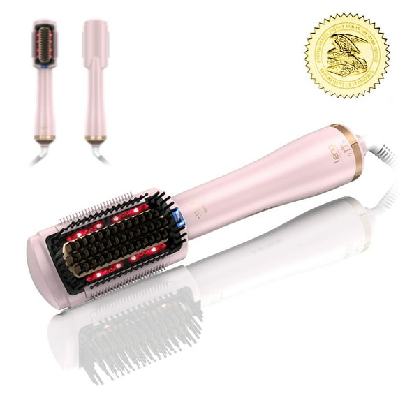 LENA Brosse Lissante Sèche-Cheveux PRO Sèche-Cheveux Brosse à Air Chaud - Peigne Lissant Anti-Brûlure en Fer Styler avec Soin Ionique Supplémentaire, Chauffage à Infrarouge Lointain