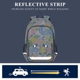 thumbnail image 5 of FORMRS Unisex School Backpack 17" Student Travel Bag with Laptop Compartment, Blue Floral Wave, 5 of 7