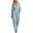 #04 Light Blue 【Mix, Match & Rotate: Stock Up on Daily Colors】, variant on Women's Cotton Linen Wide Leg Long Pants Jumpsuit, Mid Waisted Elastic Drawstring Comfort Fit, Solid Color Zipper Five-Button Sleeve, Casual Business Summer Beach Office Yoga,