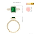 thumbnail image 5 of ANGARA Lab Grown 1.5 Ct Emerald Halo Twisted Rope Shank Engagement Ring for Women in 14K Yellow Gold (Size-8x6mm) | May Birthstone, Anniversary, Jewelry Gift for Women | Lab-Grown Emerald Ring, 5 of 8