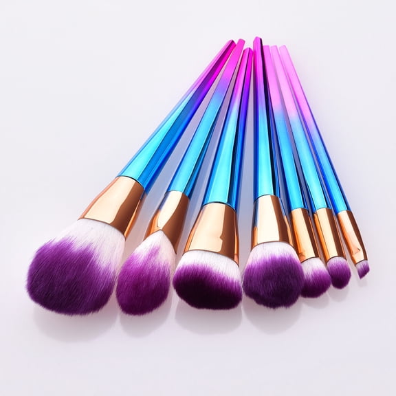 7 Piece Makeup Brush Set for Foundation Eyeshadow and Eyebrow Application