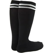 AATMart Men's 1 Pair Breathable Knee-High Sports Socks - Lighweight Ultra Comfortable & Durable Long Socks XL02 Size M/L Black