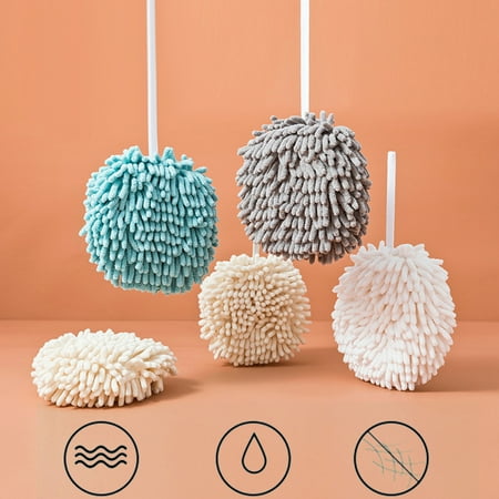 

JunDanmall Strong Water Absorbent Kitchen Cleaning Dry Chenille Cloth Rag Hand Towel Ball