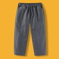 thumbnail image 2 of Gubotare Boys School Uniform Pants Khaki Boys Dress Pants Flat Front School Uniform Straight Leg Adjustable Waistband for Toddler with Pockets Teen Boys Trousers 5T 6T (Grey,5-6 Years), 2 of 5
