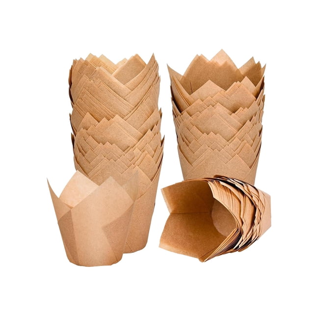 120 Uds. Forros de pergamino para magdalenas, forro para muffins, vasos de papel, tazas para muffins, revestimientos de papel para dulces, bodas,