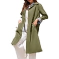 thumbnail image 2 of Spring Fall Women Plaid Patchwork Long Sleeved Single Breasted Casual Trench Coat, 2 of 6