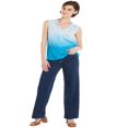 thumbnail image 4 of CHUANK Ruffle Neck Linen Blend Top  Sizes XS-XXXL, 4 of 5