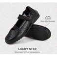 thumbnail image 3 of LUCKY STEP Ballet Flats Mary Jane Fashion Sneakers Elastic Strap Dressy Casual Shoes,Black,Womens, 3 of 10