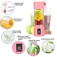 thumbnail image 3 of YouLoveIt Mini Juicer Cup 380ML Personal Blender Travel Fruit Juicer Mixer Cup Small Electric Safety Individual Blender Baby Food Mixing Machince with Updated 6 Blades, 3 of 8
