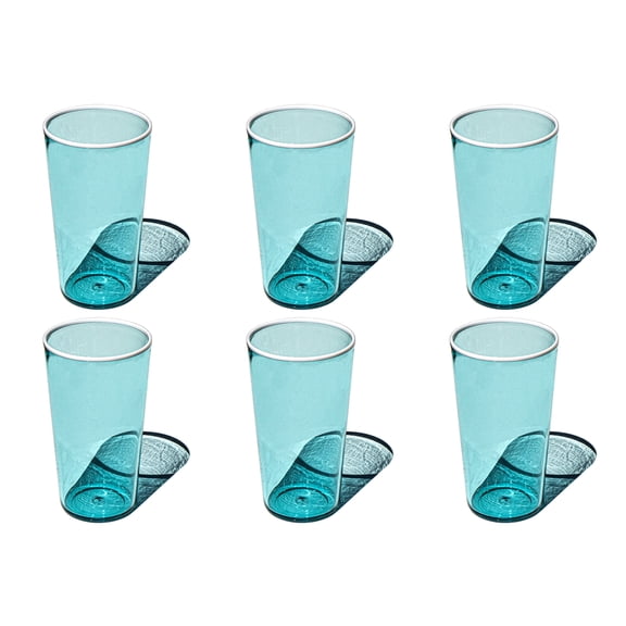 Contrast Acrylic Drinking Glass - Turquoise - 21.6 oz - Set of 6