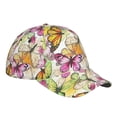 thumbnail image 3 of Uemuo Butterflies2 Pattern Baseball Cap Golf Dad Hat Adjustable Original Classic Low Profile Cotton Hat Unconstructed Plain Cap Men Women, 3 of 9
