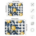thumbnail image 4 of Yayeee Dish Drying Mat for Kitchen Counter 16"x18" Microfiber Absorbent Pad, Beige Plaid Lemon, 4 of 7