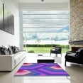 thumbnail image 7 of Ahgly Company Machine Washable Indoor Square Transitional Neon Purple Area Rugs, 4' Square, 7 of 7