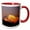 Red/White, variant on 3drose, Mt. Rainier Is Bathed in the Setting Sun, Mountain - Us48 Rdu0041 - Richard Duval, 11oz Two-tone Yellow Mug