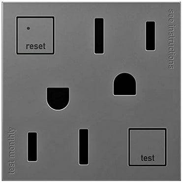 Legrand Adorne AGFTR2202M4 Magnesium Tamper-Resistant 20A GFCI Wall Outlet 4 Pack