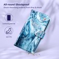 thumbnail image 5 of ULAK Wallet Case for iPhone 13 for Women Girls, Kickstand Phone Case with Card Holder for Apple iPhone 13 6.1 inch 2021, Blue Stone, 5 of 9