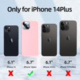 thumbnail image 5 of [5 in 1 for iPhone 14 Plus Case 6.7 inch, with 2 Pack Screen Protector + 2 Pack Camera Lens Protector, Liquid Silicone Slim Shockproof Protective Phone Case (Pink)…, 5 of 12