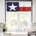 thumbnail image 5 of Texas Star Flag Valances for Windows Star and White Red Stripe Rod Pocket Curtain Valance Window Treatment Short Curtains for Kitchen Living Room, 42"x12", 5 of 5