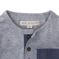 thumbnail image 2 of Hope & Henry Boys' Henley Pocket Tee with Rolled Sleeves, 2 of 3