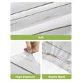 thumbnail image 4 of White Wood Grain Bar Stool Covers Set of 4, Vintage Farmhouse Wooden Board Stretch Washable Bar Chair Covers with Backs, Removable Pub Counter Height Chair Cover for Kitchen Dining Room Cafe, 4 of 7