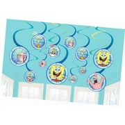 Bybiment SpongeBob Multicolor Spiral Decorations With 5" Cutout - Pack Of 12 - Eye-Catching Design & Party Decors - Perfect For Fans & Themed Events