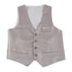 thumbnail image 2 of Chaleco de algodón Ticfox Un Solo Pecho Color Sólido Formal Delgado Hombres Gris M, 2 of 12