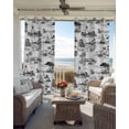 thumbnail image 2 of Summer Island Blackout Curtains for Bedroom Living Room, Ocean Lighthouse Tropical Plants 63 In Long Thermal Insulated Room Darkening Drapes Grommet Window Treatments, 52 x 63 In, 2 of 9