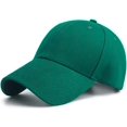 thumbnail image 1 of ORUYROP Men Women Plain Cotton Structured Baseball Cap Adjustable Strapback 6 Panel Hat, 1 of 4
