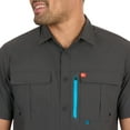 thumbnail image 4 of The American Outdoorsman Blackfoot River Fishing Shirt, Short Sleeve - Quick Dry, UPF 30 UV Protection, Modern Fit, Breathable Eyelets and Waterproof Chest Zip Multiple Pocket (Raven, XL), 4 of 8