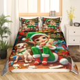 thumbnail image 2 of Niños funda nórdica King Size, Navidad Elf Bowknot Santa Hat ropa de cama Set, Niños, 2 of 6