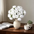 thumbnail image 6 of Virelaxpo 27 Heads Artificial Peony Bouquet Faux Silk Realistic Peony Arrangement in Raffia Wrap for Living Room Table Centerpiece Wedding Home Decor, 6 of 6