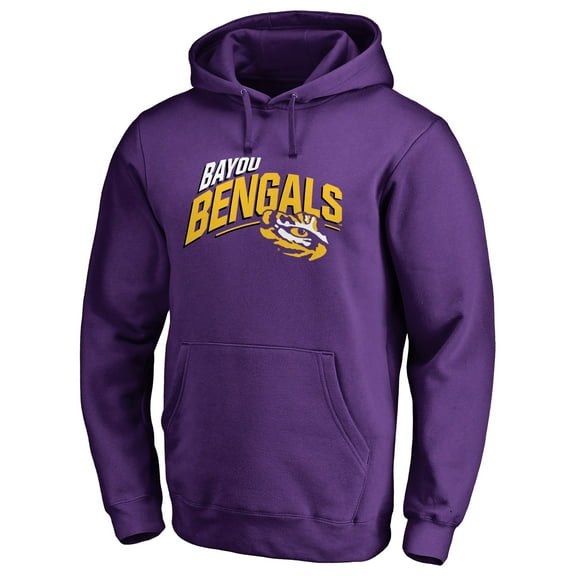 Men's Purple LSU Tigers Team Logo Hometown Collection Pullover Hoodie