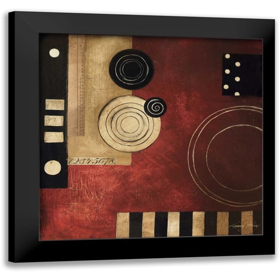Poloson, Kimberly 12x12 Black Modern Framed Museum Art Print Titled - Radius II