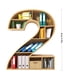 thumbnail image 2 of Adornos navideños, adornos navideños, regalos navideños, adorno colgante para amantes de los libros, adorno de biblioteca, formas digitales, decoración para ratones de biblioteca, adorno acrílico, reg, 2 of 4