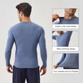 thumbnail image 4 of CawBing Men's Long Sleeve Compression Shirt Quick Dry Breathable Running Workout T Shirt Stretchy Tight Sports Top, Side Breathable Patchwork S-2XL, 4 of 7