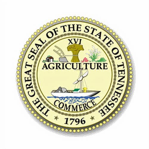 3.8 Inch Tennessee State Seal Vinyl Transfer Decal