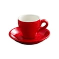 thumbnail image 1 of Ceramic Espresso Cups 2.5oz, Dishwasher & Microwave Safe, Red, 1 of 5