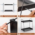 thumbnail image 3 of ANBOXIT Countertop Coffee Station Organizer, 2 Tier Wooden Shelf for Coffee Bar Accessories, Condiment Storage Caddy for Kitchen, Home, Office - Black, 3 of 7