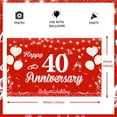thumbnail image 4 of Happy 40th Anniversary Backdrop Banner Decor, 40th Wedding Anniversary Background Sign Decor, Happy 40 Years Wedding Anniversary Party Theme Decorations for Women Men Supplies, 4 of 6